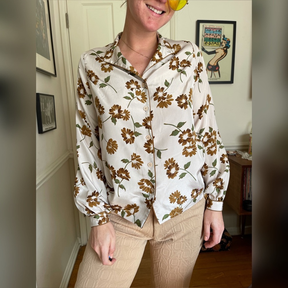 SOLD Vintage Mr. Ken Floral Disco Shirt - Picture 3 of 9